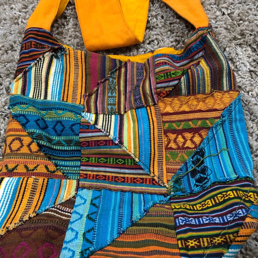 Hand made African crossbody Ankara bag